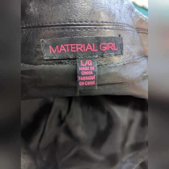 Material Girl Cropped Leather Jacket with Sheer Sleeves s: L - Picture 5 of 10
